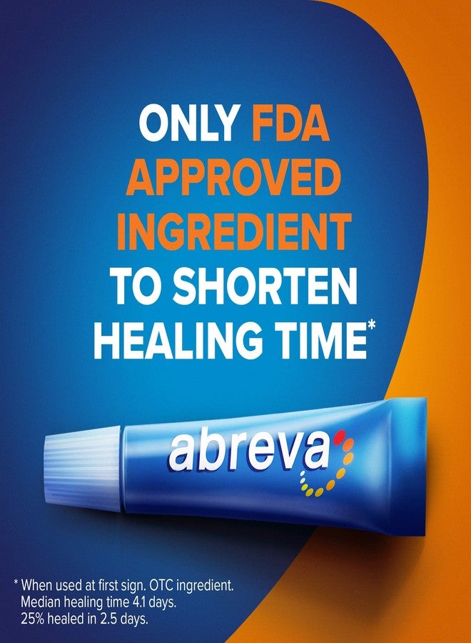 Abreva 10 Percent Docosanol Cold Sore Treatment, Treats Your Fever Blister in 2.5 Days - 0.07 oz Tube x 2 - Image 2